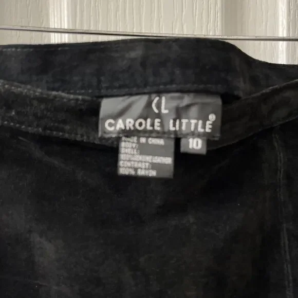 Carole Little Skirt 10 Suede Black Floral Crochet Vintage Spider Web Witchy Goth - Picture 5 of 8